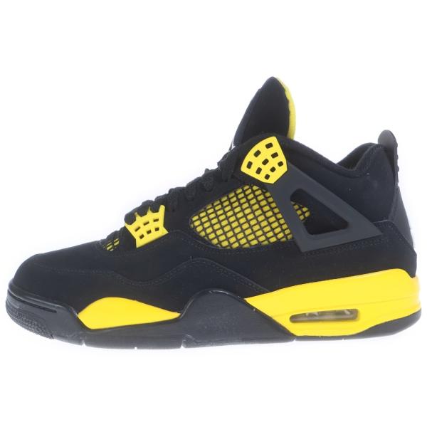NIKE ナイキ AIR JORDAN4 RETRO THUNDER DH6927-017 エアジョーダン4 レトロ サンダー ハイカットスニーカー ブラック/イエロー US9/27cm