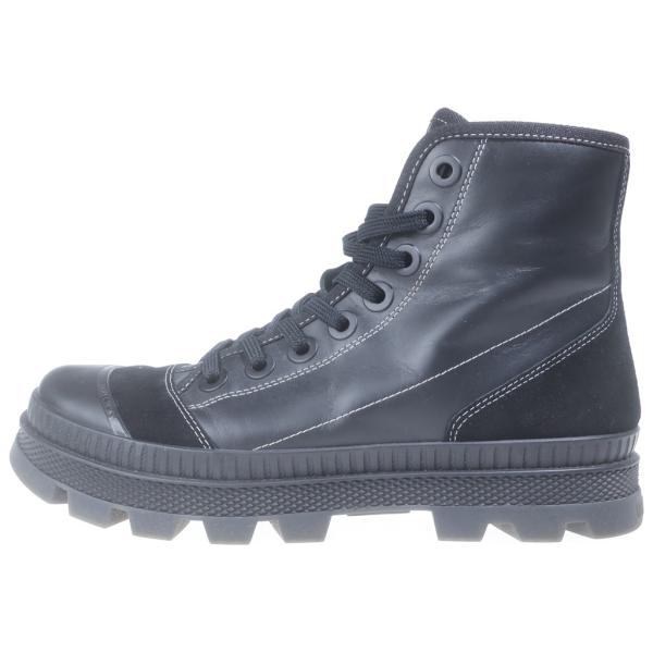JIMMY CHOO ジミーチュウ レースアップ レザー 厚底 ショート ブーツ シューズ #41 ブラック JIMMY CHOO（ジミーチュウ） レースアップ レザー 厚底 ショート