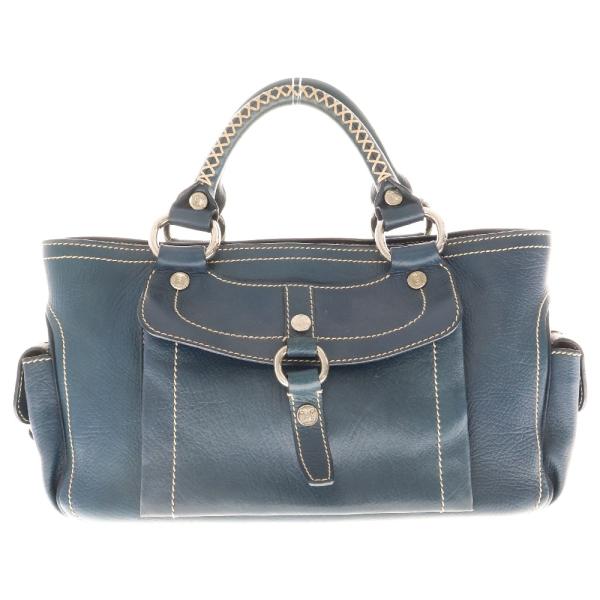 【美品】CELINEセリーヌ ブギーバック ブルー CELINE セリーヌ ブギーバッグ ブルー レザー ハンドバッグ : BRING
