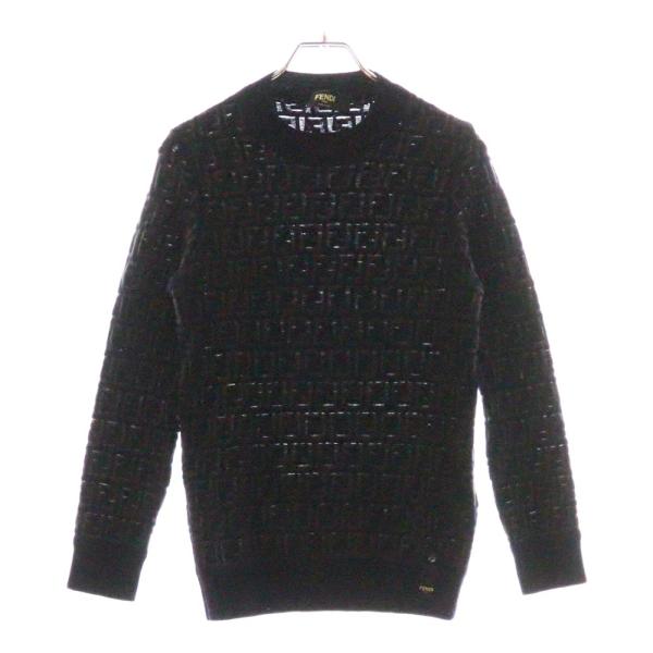 Fendi ロゴパターン 長袖ニット　ズッカ柄 FENDI】フェンディ『FFロゴ ズッカ柄 長袖ニット size44』FZX009 ALJZ