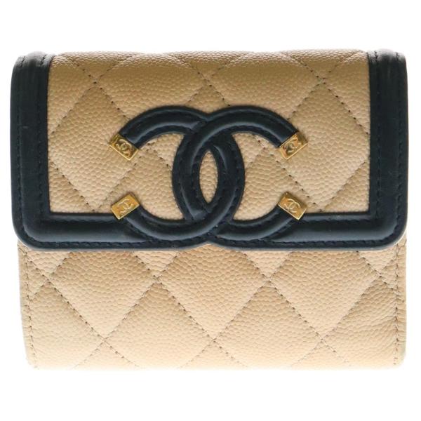 CHANEL（シャネル） CCフィリグリー 三つ折り財布 コンパクト