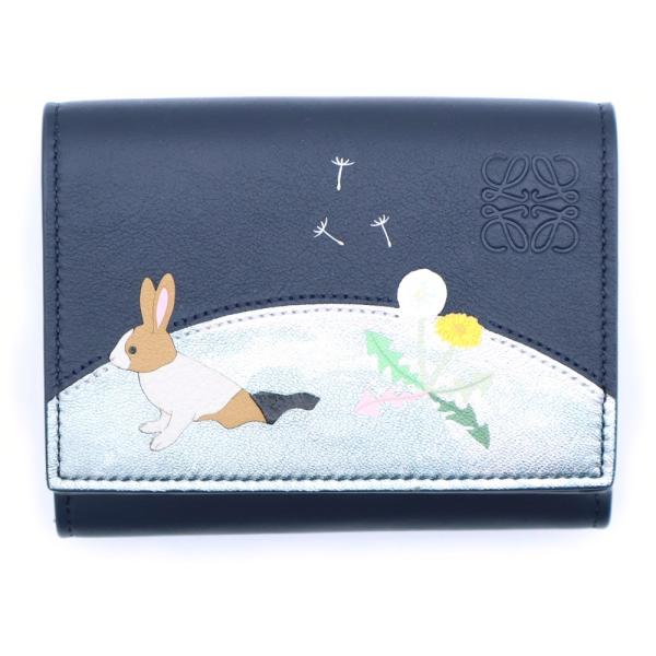 LOEWE（ロエベ） ×スナフジタ ラビット 三つ折り財布 コンパクト
