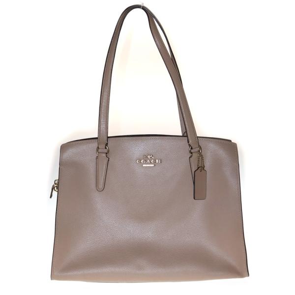 【未使用級】コーチ ベケット トートバッグ 本革 シボ革 レザー ベージュ 未使用級】コーチ ベケット トートバッグ 本革 シボ革 レザー ベージュ