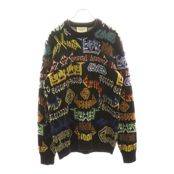 GUCCI（グッチ） 18AW Metal Mix Wool Sweater メタルロゴ ミックス
