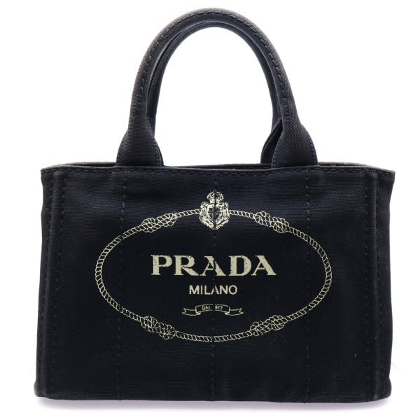 PRADA（プラダ） カナパS トートバッグ ハンドバッグ ブラック デニム