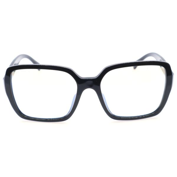 CHANEL（シャネル） ロゴ メガネ ブラックフレーム クリアレンズ 56