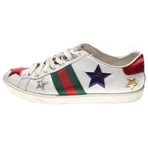 GUCCI（グッチ） ACE エース シェリーライン スター切り替え レザー