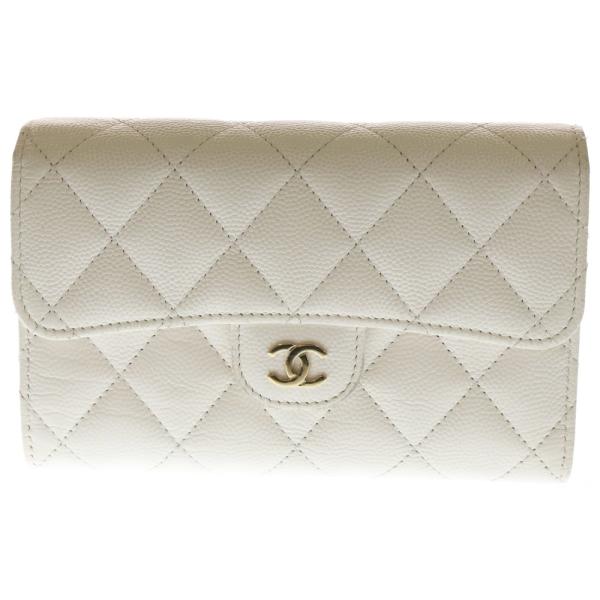 CHANEL（シャネル） マトラッセ キルティング 三つ折り財布 長財布