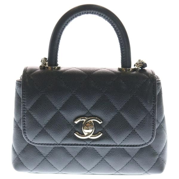 最終値下げ！新品シャネルマイクロミニココハンドルハンドバッグマトラッセ キャビア CHANEL（シャネル） マトラッセ ココハンドル エクストラミニ 2way