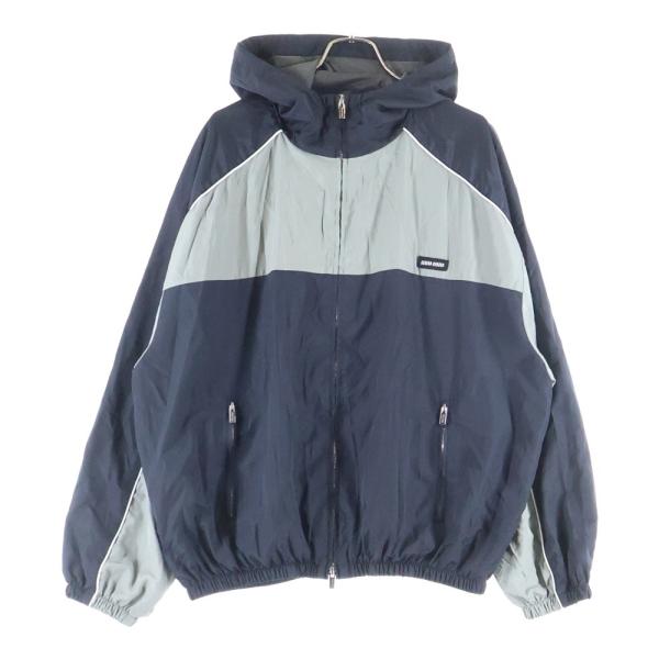 miumiu ミュウミュウ テクニカルシルク ロゴジップブルゾンジャケット