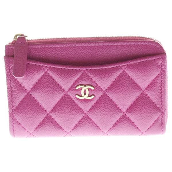 CHANEL シャネル パース ケース キャビアスキン ゴールド金具 CHANEL（シャネル） 並行輸入 パスケース(定期入れ) キャビアスキン