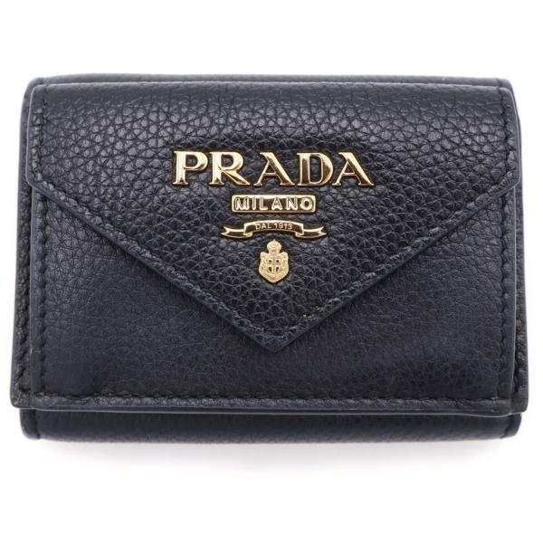 PRADA（プラダ） サフィアーノ レザー 三つ折り財布 コンパクト