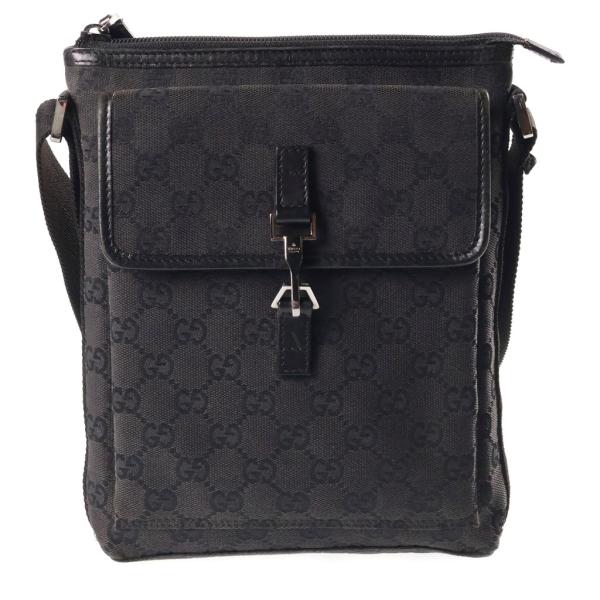 GUCCI グッチ GGキャンバス ショルダーバッグ キャンバス ブラック 92646