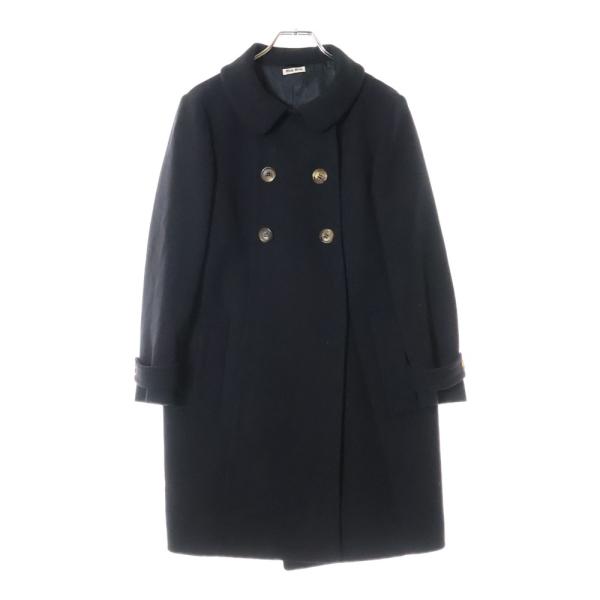 極美品　MIUMIU バージンウール　丸襟コート miumiu ミュウミュウ 丸襟 バージンウール ダブルブレスト Pコート