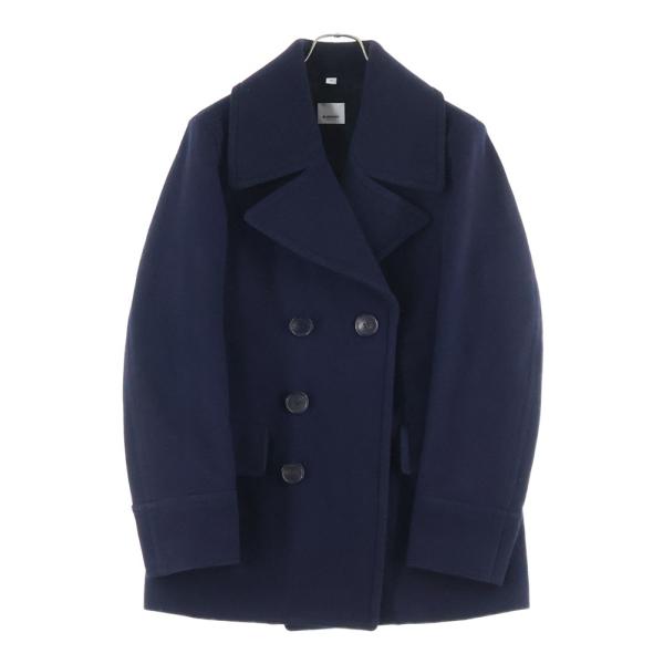 美品❤︎バーバリーズ 白タグ 金ボタン 紺 ピーコート ウール ダブルブレスト M BURBERRY（バーバリー） メルトンウール ダブルブレスト ピーコート
