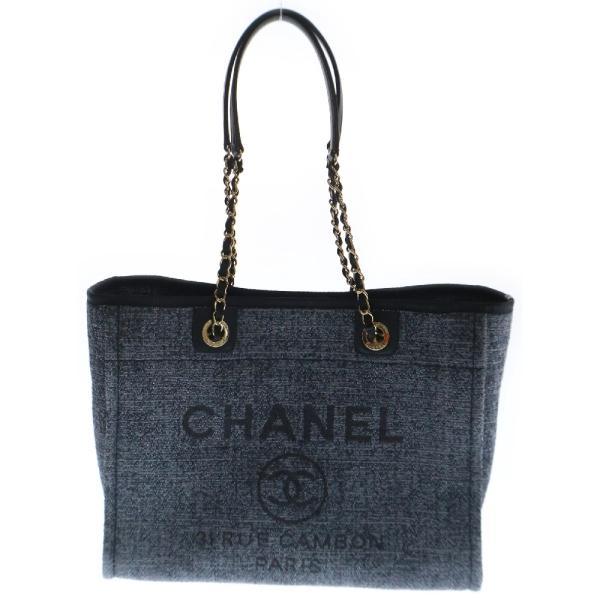 CHANEL（シャネル） ドーヴィルMM チェーントートバッグ ツイード