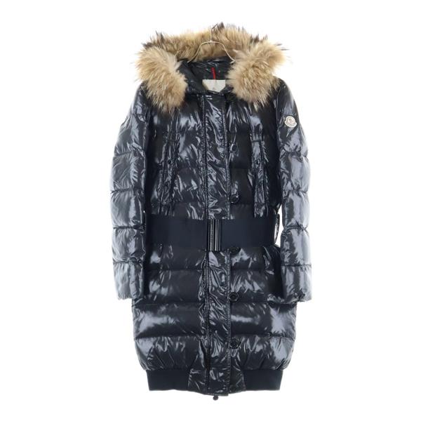 MONCLER（モンクレール） ワッペンロゴ ベルト付き ファー フーデッド