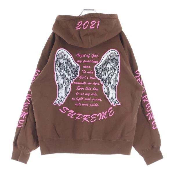 Supreme シュプリーム パーカー ガーディアン ワッペン スウェットパーカー Guardian Hooded Sweatshirt 21AW ダークブラウン S トップス フーディー プルオーバー 【メンズ】 Supreme（シュプリーム） 21AW Guardian Hooded Sweatshirt