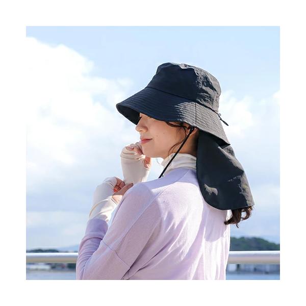 爆買 帽子 バケットハット グロリア UVカット 冷感 ネックカバー付 撥水 レディース 女性用 かわいい おしゃれ 旅行 首元 日焼け 首元 ガーデ