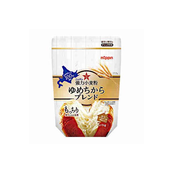 送料無料 強力小麦粉 ゆめちからブレンド ニップン 1kg 12袋入