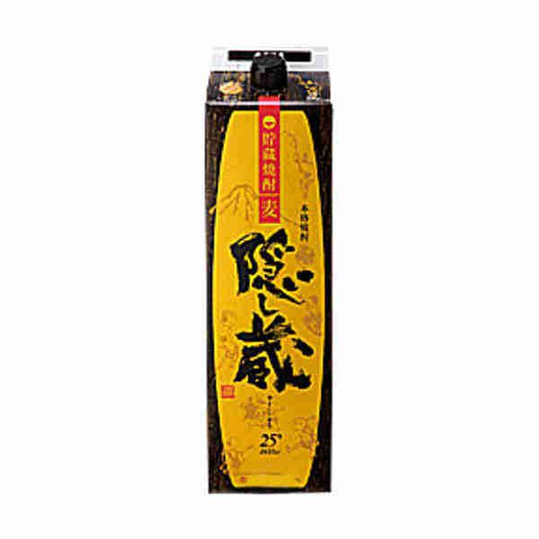 送料無料 隠し蔵 麦 25度 濱田酒造 1.8L(1800ml) パック 6本入