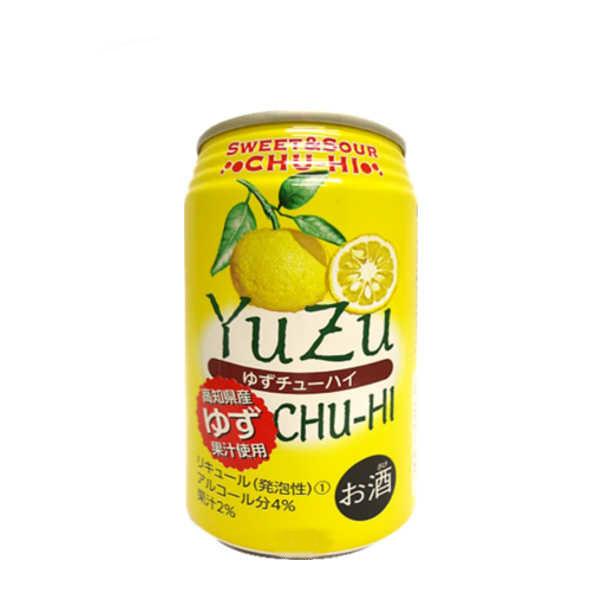 送料無料 ゆずチューハイ 三幸 350ml 缶 24本×2ケース
