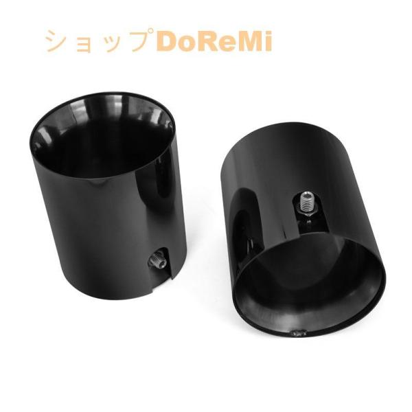 BMW 小規格 ステンレス製チタン黒 マフラーカッター M シリーズ M2 M3 M4 M5 M6 F12 F13 X5M X6M 2個セット