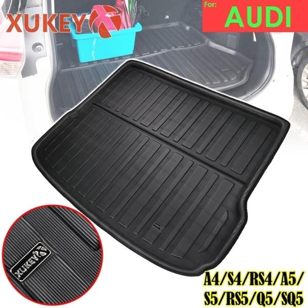 車 フロアマット リア トランク アウディ A4 S4 RS4 A5 S5 RS5 B7 B8 Q5 SQ5 8R 2008-2017
