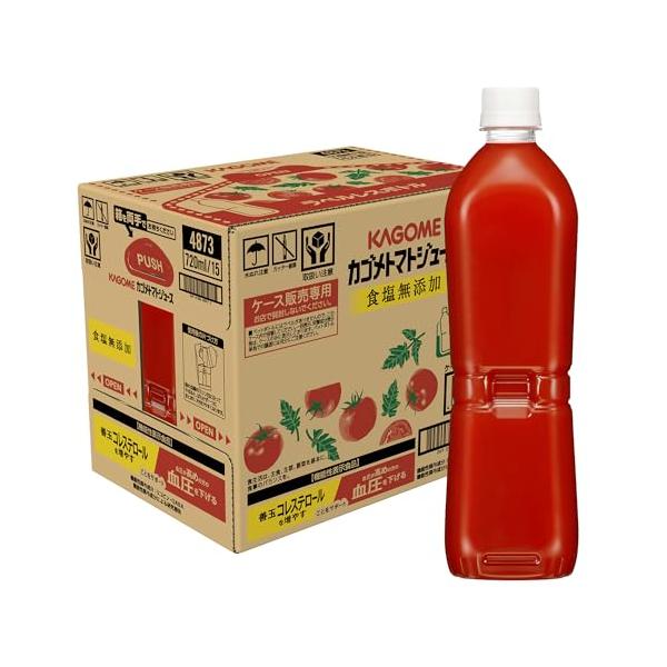 他サイト： カゴメ トマトジュース 食塩無添加 720mlラベルレスペットボトル×15本の商品画像