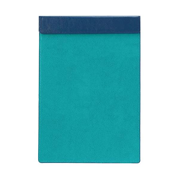 カラー：ブルーマグネットタイプのとじ具で用紙の抜き差しが簡単に行えます。高級感のある合成皮革製の用箋ばさみ。オフ ィスや飲食店など、さまざまな場面で活躍します。裏表で濃淡の生地を使い分けているツートンカラーが特徴。【サイズ】A4タテ 319...