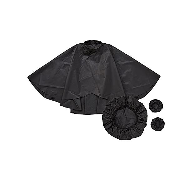 他サイト： アイメディア 毛染めケープ 3点セット 散髪 ケープ キャップ 耳キャップ カラーの商品画像