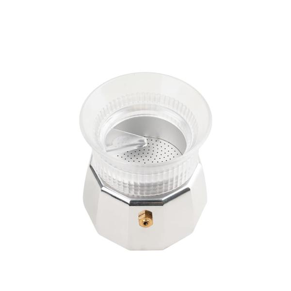 カラー：透明【サイズ】ほとんどの3カップモカポットに適しています。下部リングの内径は54mm、外径は70mmです。上部リングの直径は84mmです。高さは37mmです。 3カップシングルバルブモカポットまたは2カップダブルバルブモカポットを進...
