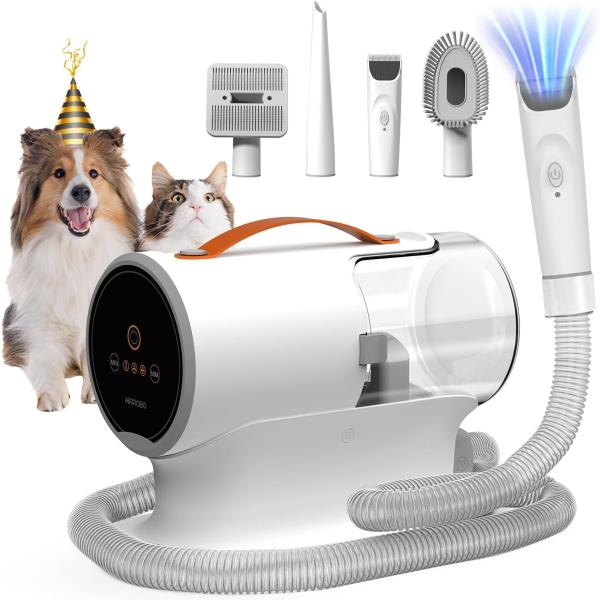 【AIRROBO】犬 バリカン ペット用バリカンセット 超強力吸引 2L大容量 AIRROBO ペット用バリカンセット 12000Pa 超強力吸引 2L大容量