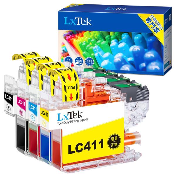 他サイト： 番号区分不用 LxTex LC411 ブラザー用 インク LC411-4PK 4色セット Brother用 イの商品画像