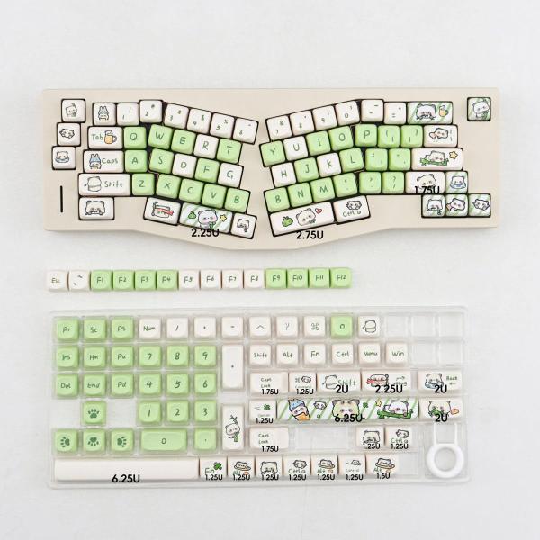 PBT パンダ キーキャップセット MOAプロファイル キュートなキーキャップ 144キ