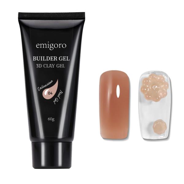 emigoro 長さだし ジェルネイル ポリジェル 粘土ジェル 60g パーツ固定