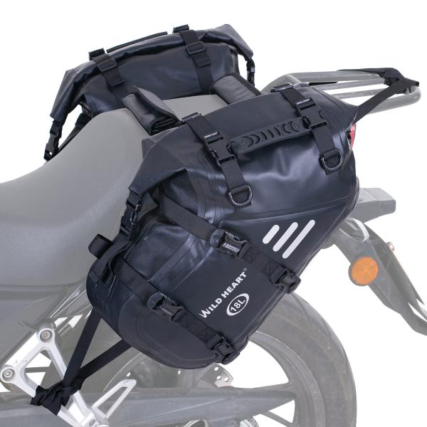 サドルバッグ　兼ショルダーバッグ WILD HEART オートバイ サドルバッグ 防水 36L (18L*2) サイド サド