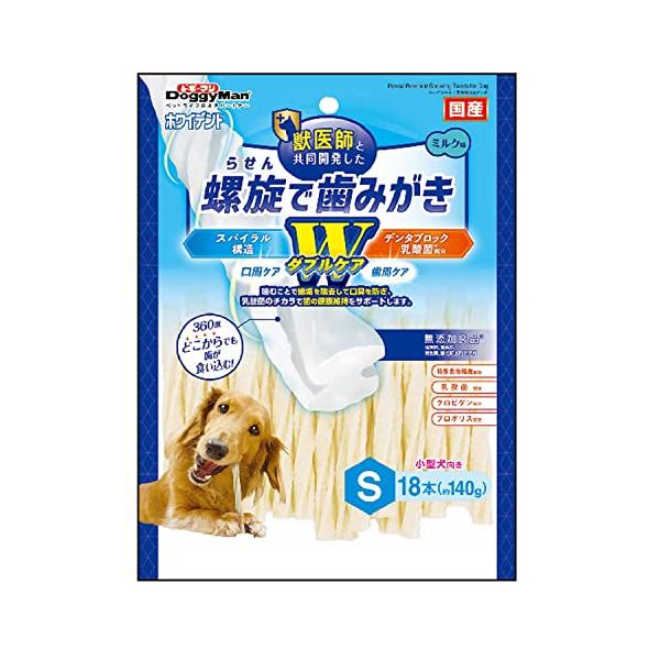 サイズ：1.単品スタイル：2.Sサイズ●ワンちゃんの歯の構造、噛み方を熟知した獣医師と共同開発。歯が食込む螺旋形状と乳酸菌でお口をケアする歯磨きガム。●しっかり長く噛め、しっかり歯が食込み歯垢を除去する螺旋形状。口腔内の健康を維持する乳酸菌...
