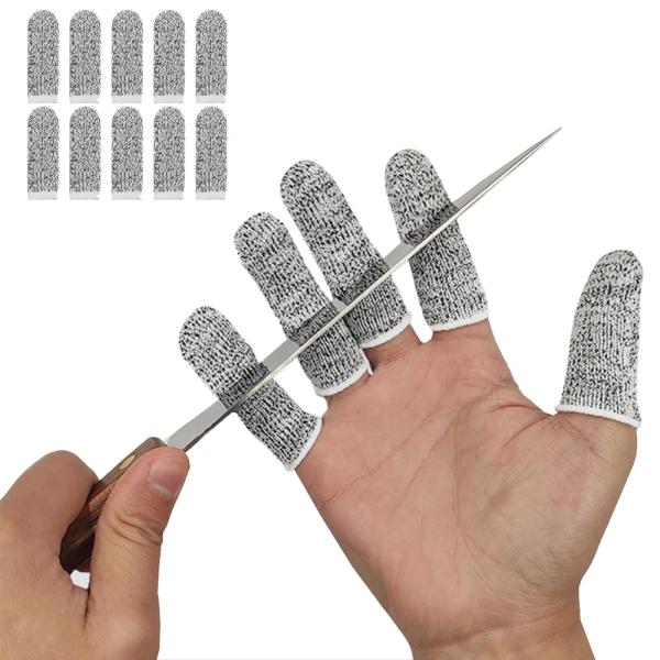 サイズ：10個【パッケージ内容】10枚入り、グレー（長さ：7.5CM、幅さ：2.5CM）。手全体ではなく保護したい指のみ指保護サックです。他の手袋の指先補強用にも使用可能です。【特徴】伸縮タイプで指にピッタリフィットする指先保護サックです。...