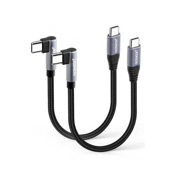 サイズ：20cm 2本【タイプC端子・100W充電】CtoC設計で、for i Phone15 などほとんどのType-Cデバイスに適用できます。 最大100Wの急速充電に対応し、充電の待ち時間を大幅に短縮し、デバイスを短時間でフルパワーに...