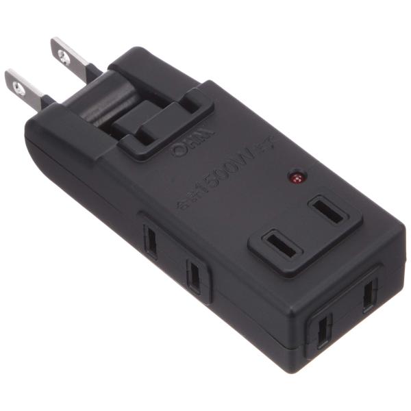 他サイト： オーム(OHM) 雷に強いマイクロタップ 4個口 黒 品番00-6959の商品画像