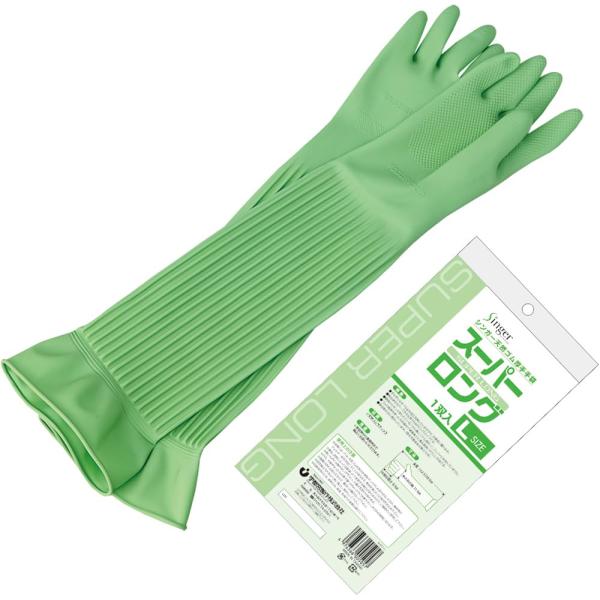 他サイト： 宇都宮製作 シンガー天然ゴム厚手手袋 スーパーロング(1双) Mの商品画像