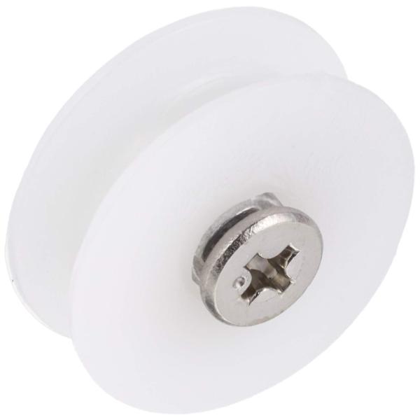 カラー：ホワイト〔戸車径〕 19mm・戸車は左右とも同じ形です。・戸車の溝は真ん中です。入数:2個入