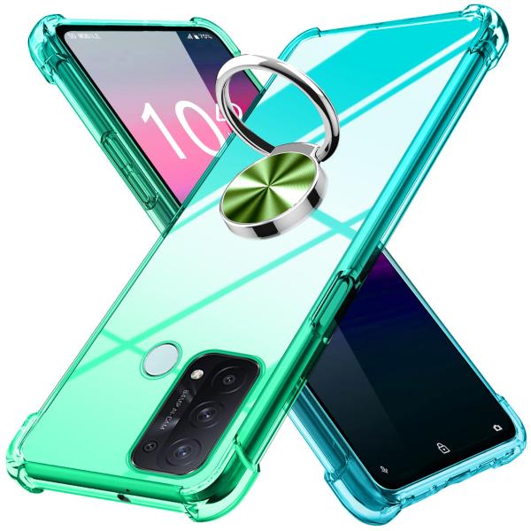 OPPO Reno5 A ケース リング付き クリア 薄型 グラデーション色 軽量