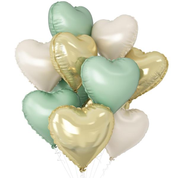 BTZO 風船 バルーン ハート型 10個セット アルミ風船 アソート 18