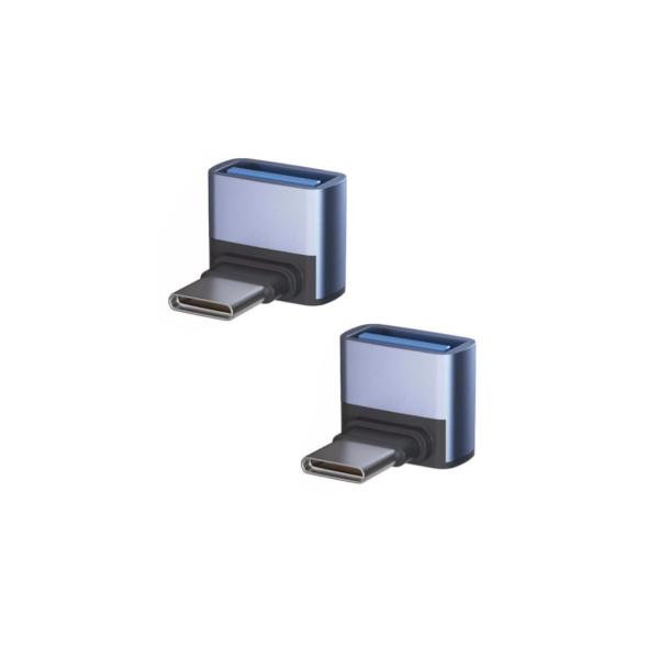 【USB-C ＆ USB 3.1 L字 変換アダプタ】90度直角設計で、ケーブルの抜き差しが便利になります。また、ケーブルの折り曲げ及び断線を有効的に防止できます，優れた設計、安定性を向上させております。USBポートの寿命を効果的に延ばしま...