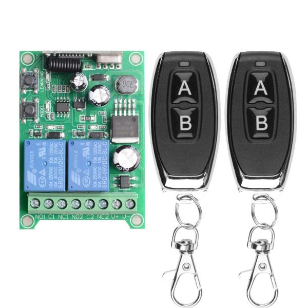 ワイヤレスリモートスイッチDC12V 24V 36V 48V新しい2チャンネル多機能
