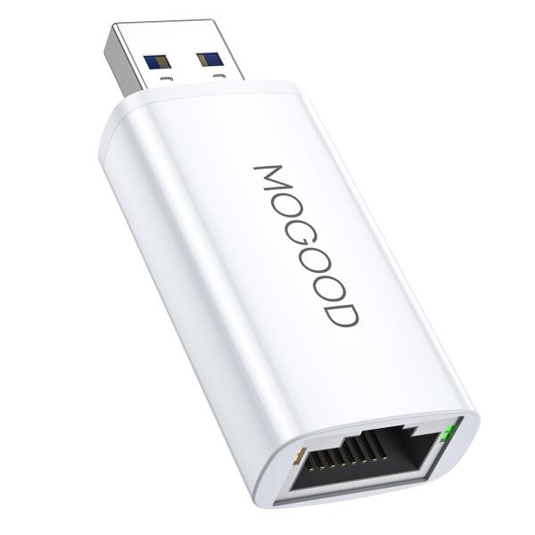 カラー：ホワイトサイズ：1000Mbps【高速USB 3.0アダプタ】MOGOOD USBイーサネットアダプタは1000 Mbpsまでのネットワーク速度をサポートし、10/100 Mbpsのネットワーク速度にも後方互換性があります。ギガビッ...