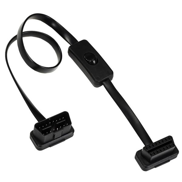 カラー：ブラックセット内容：OBD2ケーブルです1本セット サイズ： 長さ60cm 重量80g カラー：ブラックインターフェースタイプ：OBD ピン数、コア数：16ピン、16コア 特徴：難燃性／耐高温性 芯材：真鍮（ニッケルメッキOBD2フ...
