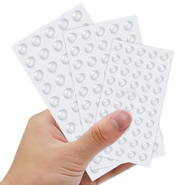 カラー：透明色スタイル：インダストリアル【素材】シリコン製、両面テープ付き。強力な粘着剤でしっかり固定。剥がしても跡が残りません。【サイズ】各サイズ50個入り φ5mm×2mm、φ8mm×1.5mm、φ10mm×2mm。カラー どんな場所に...